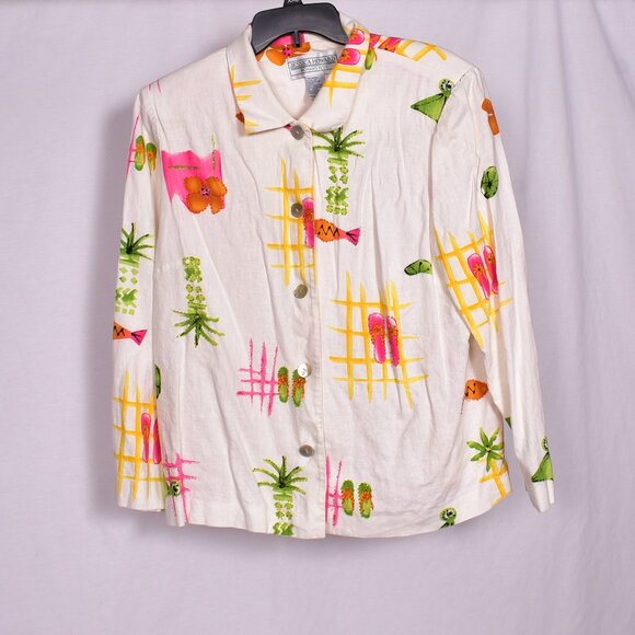 Jessica Howard Woman's Petite Button Up Blouse Size 16 - Picture 1 of 6
